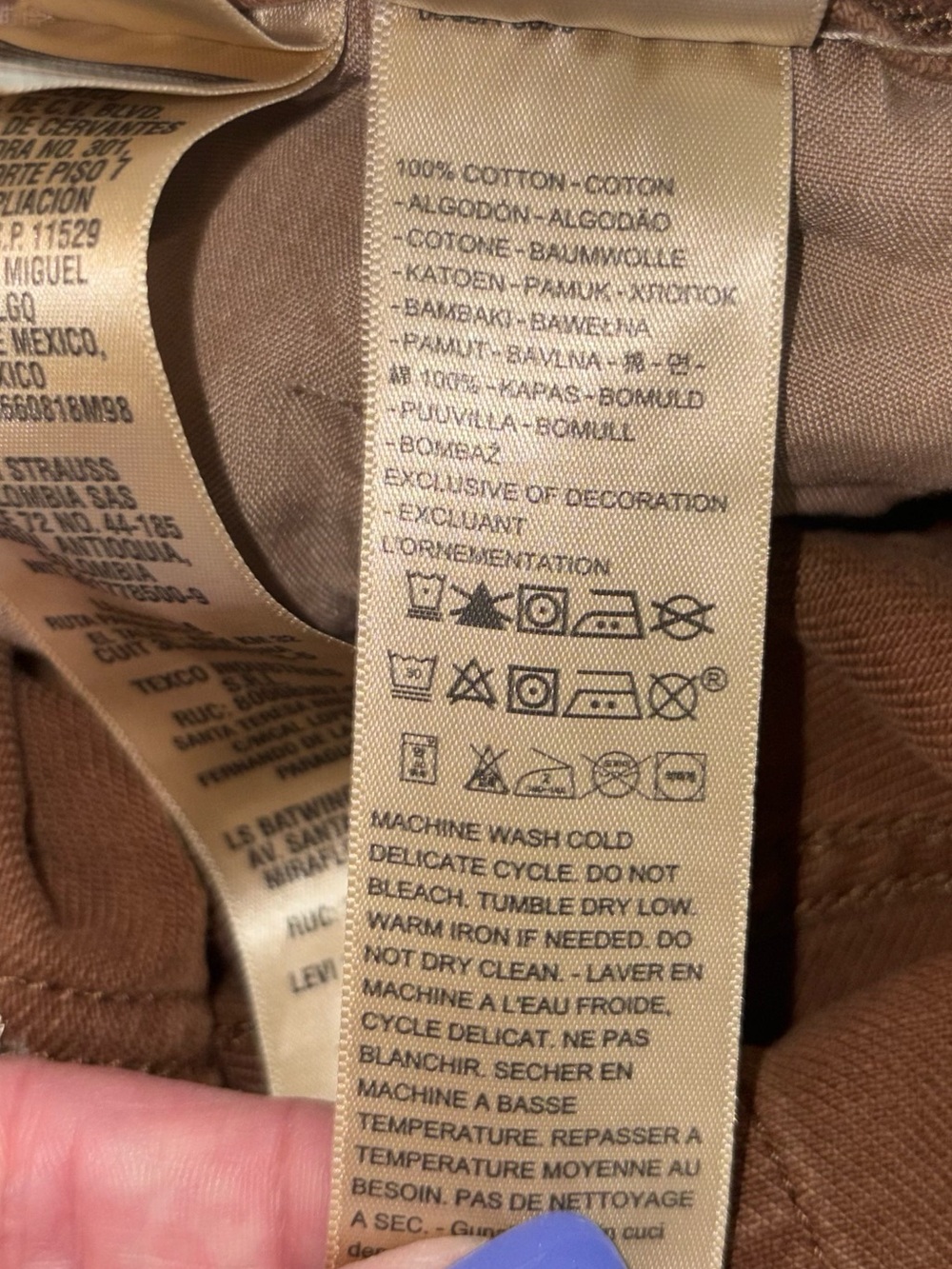 NWT Levi’s Premium Baggy Dad Barrel Jeans 25x30 Washed Bison Brown - Picture 7 of 7